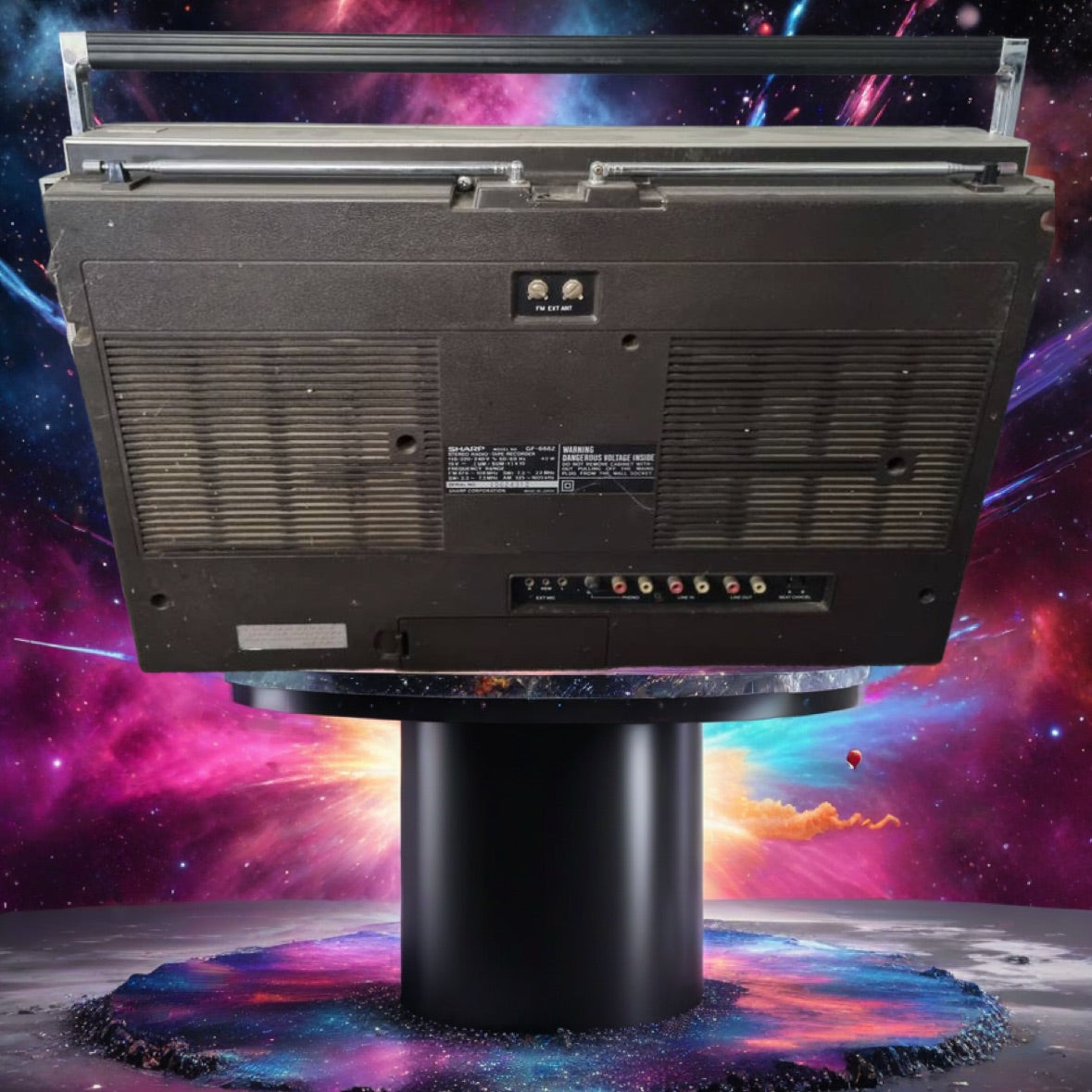 Sharp Gf-666 Boombox Cassette Am/Fm Stereo Both Decks And Radio Fully Working🔥