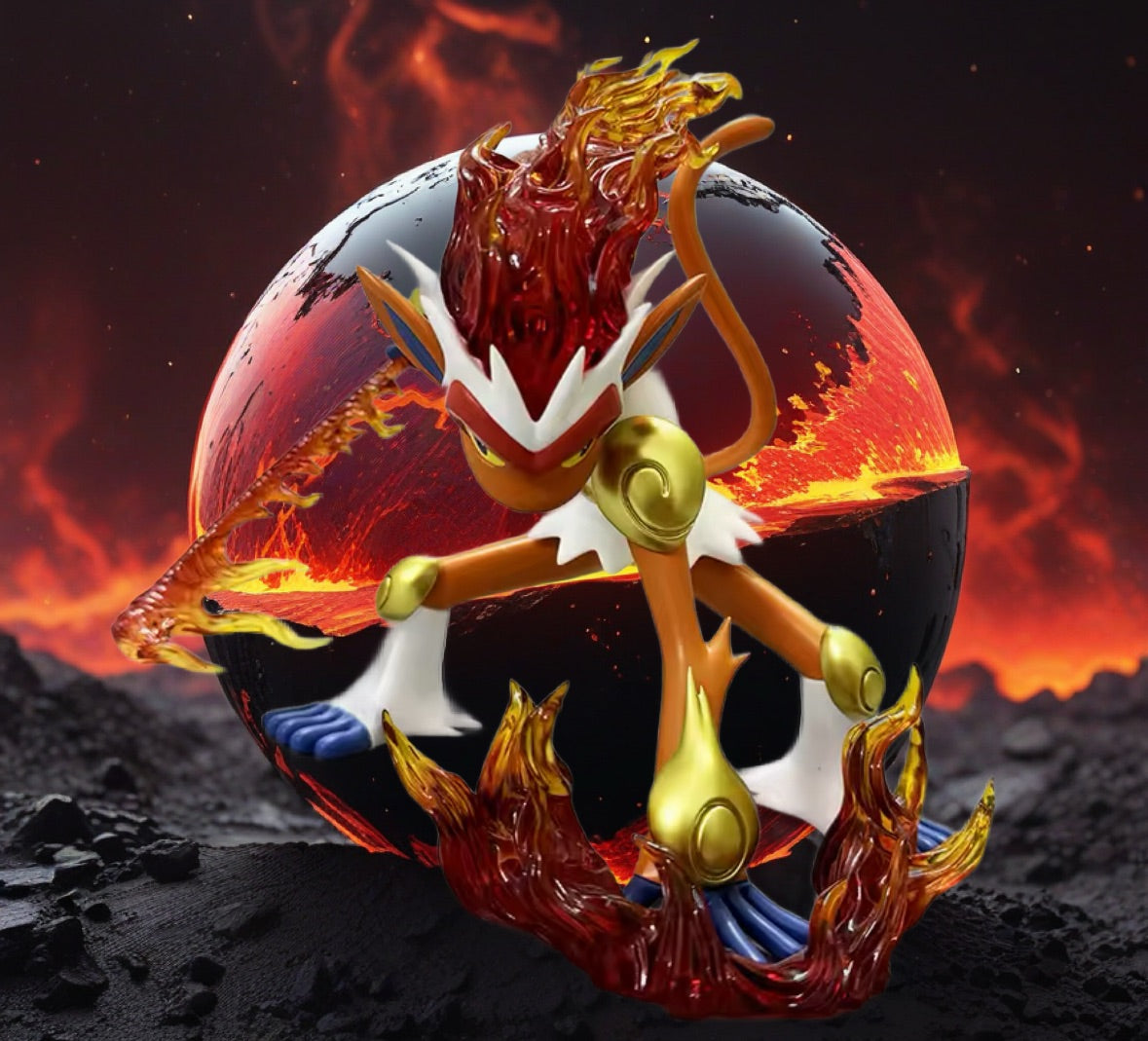 Pokemon Infernape 13cm Toy Figure Takara Tomy Diamond Pearl Era Brand New