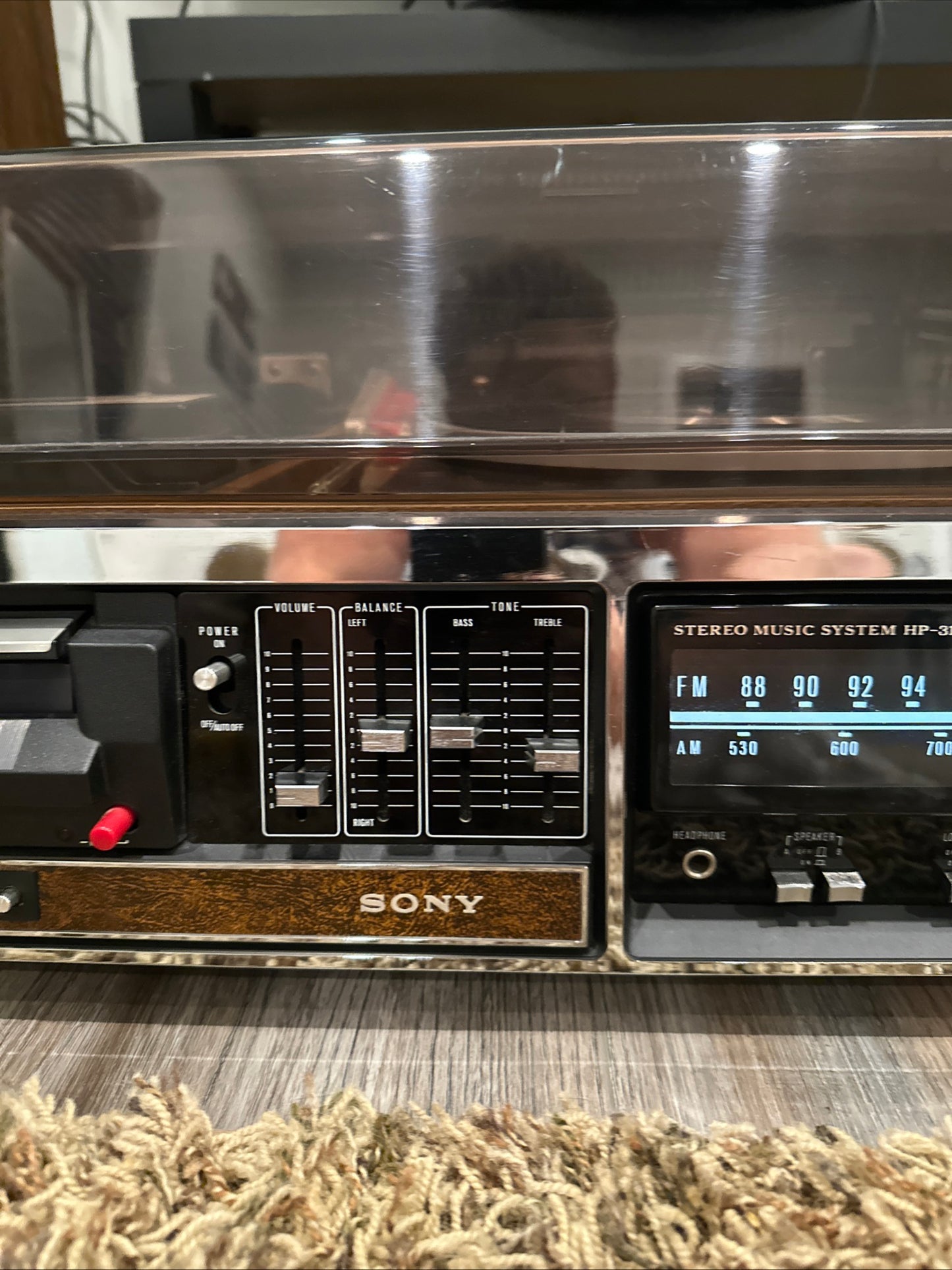 *Serviced* Sony Stere HP-319 Solid State Cassette Turntable Radio Near Mint 💎