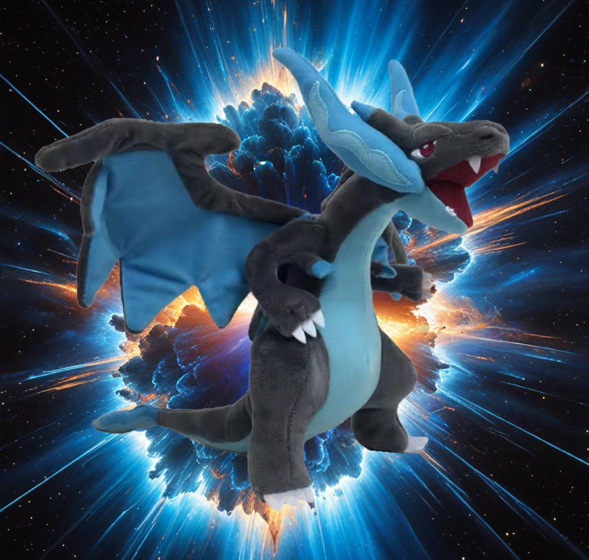 Mega Charizard X Plush –10 ” Pokémon Collectible Plush Rare Brand New