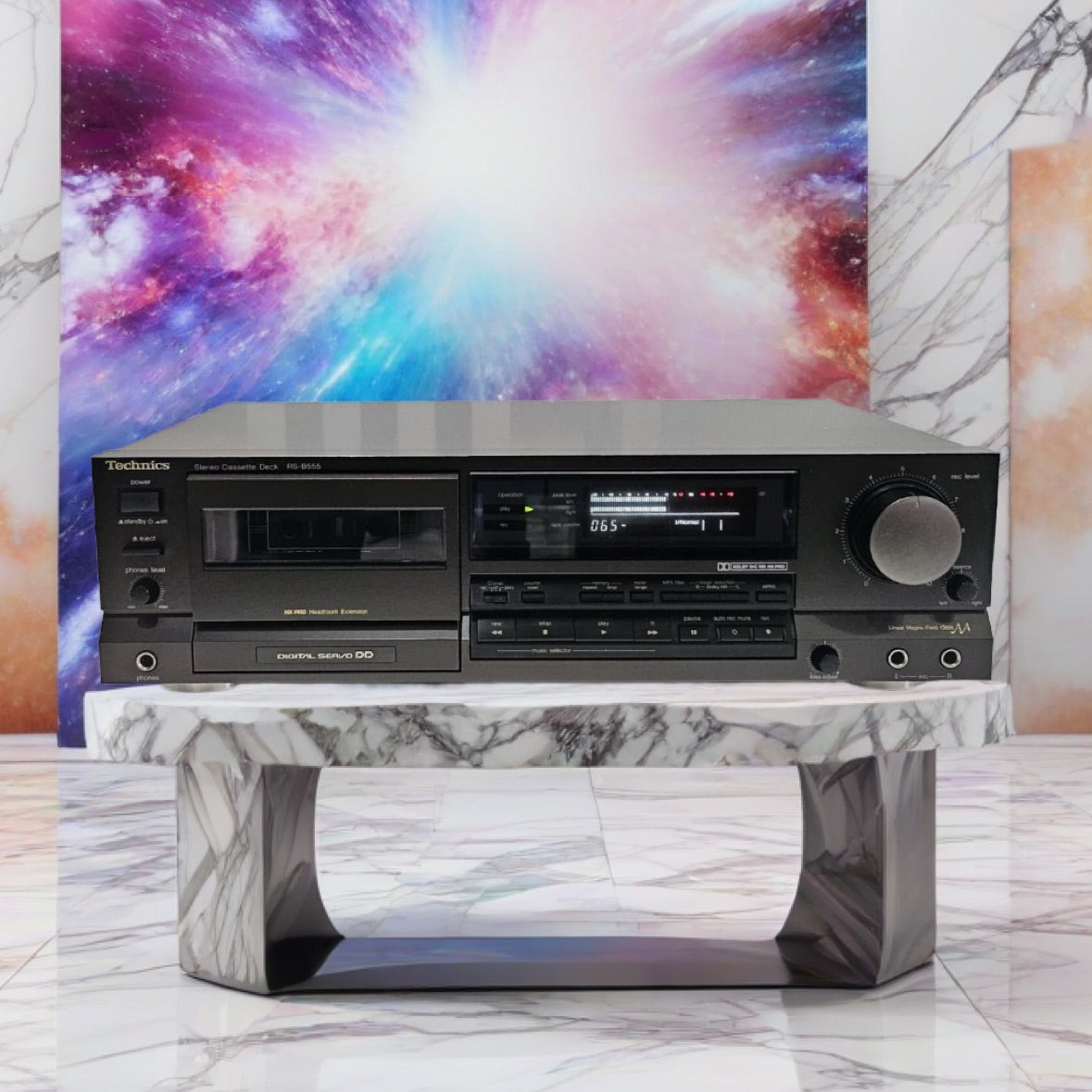 Technics RS-B555 Stereo Cassette Deck Dolby B-C NR HX Pro Hi-Fi Separate.