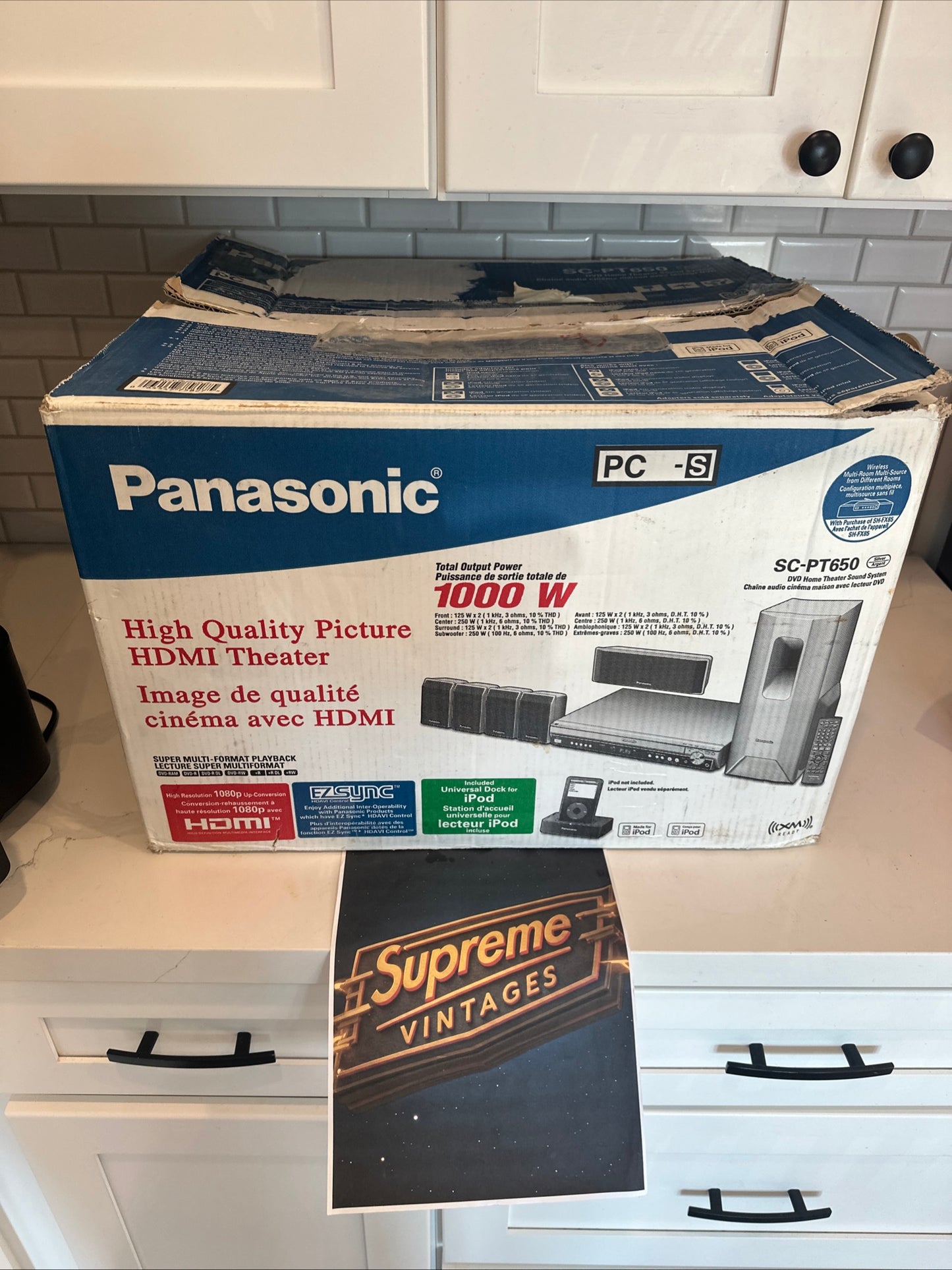 BRAND NEW: Panasonic SA-PT650 DVD 5-Disc Changer 5.1 Home Theater 1000W Open Box