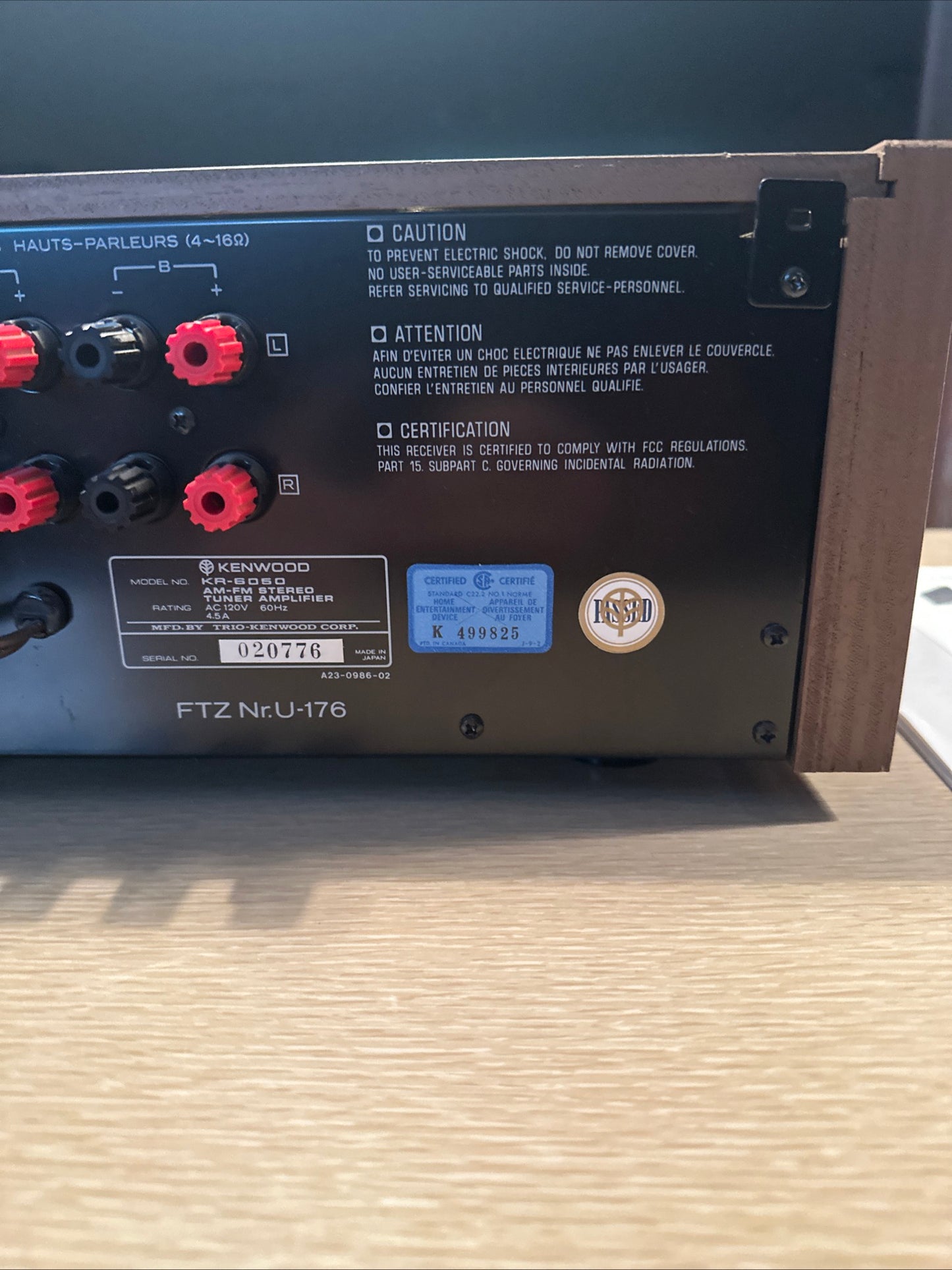 Kenwood KR-6050 Vintage AM/FM High Speed DC 60 WPC MINT NEW NEVER USED!