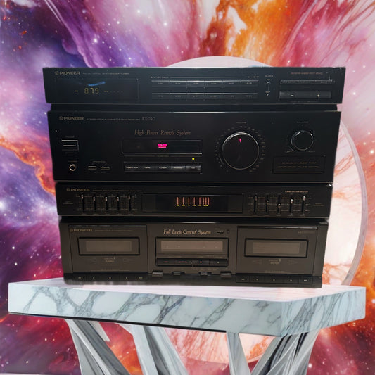 Pioneer RX 740 Digital Synthesizer Stereo Dual Cassette Deck Receiver Belts Work