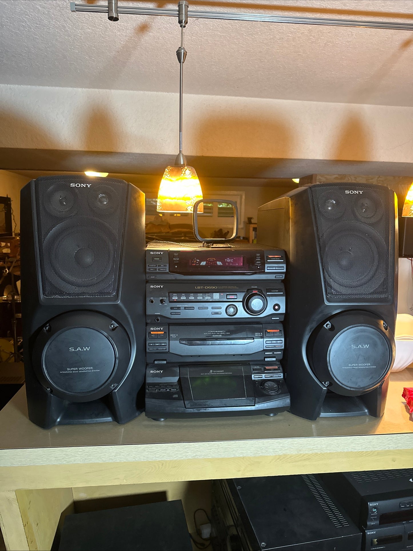 Vintage 1997 Sony LBT-D690 Stereo System With Speakers Tested Working Monster🔥
