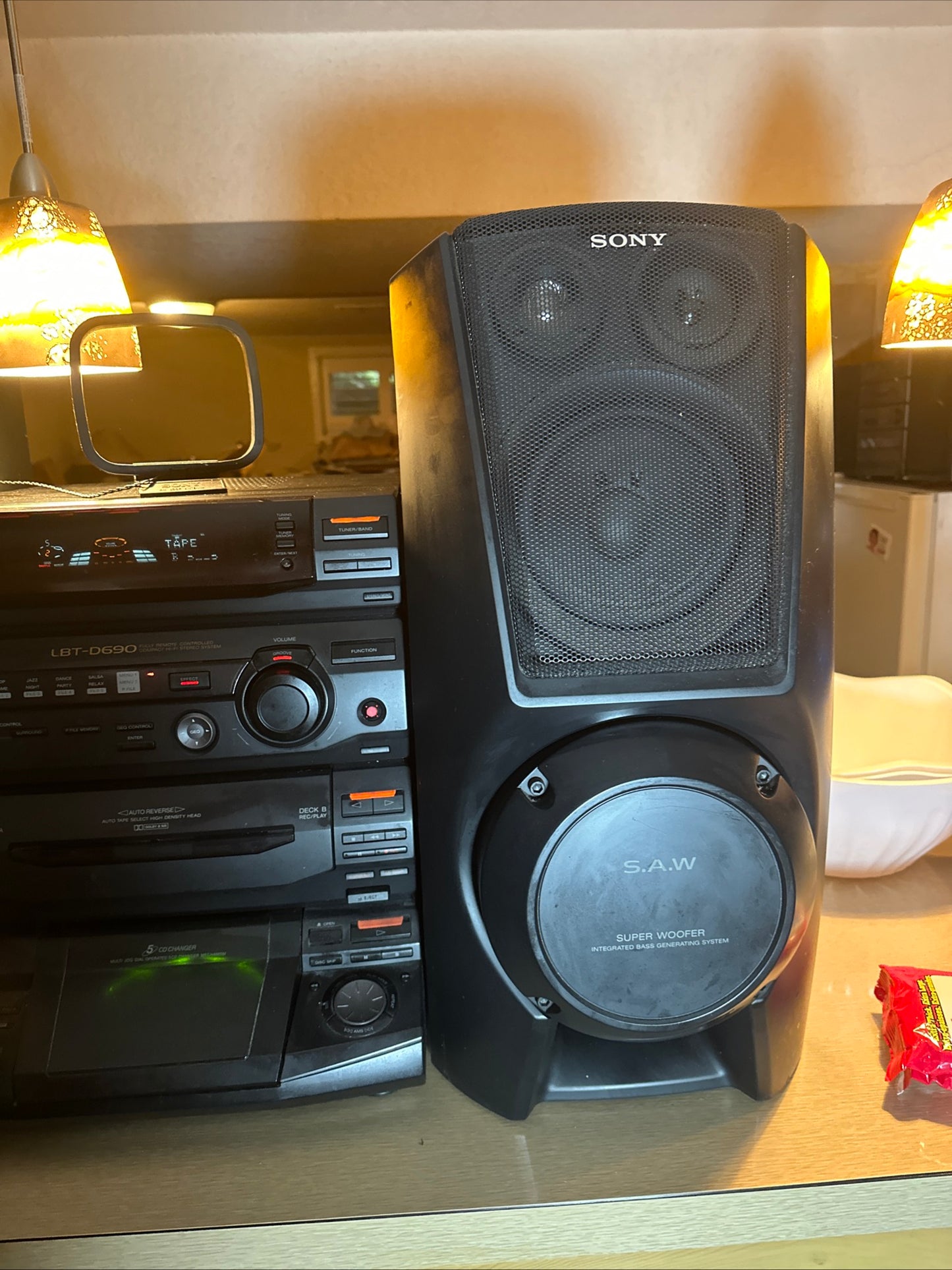 Vintage 1997 Sony LBT-D690 Stereo System With Speakers Tested Working Monster🔥