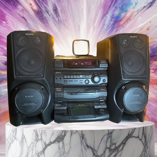Vintage 1997 Sony LBT-D690 Stereo System With Speakers Tested Working Monster🔥