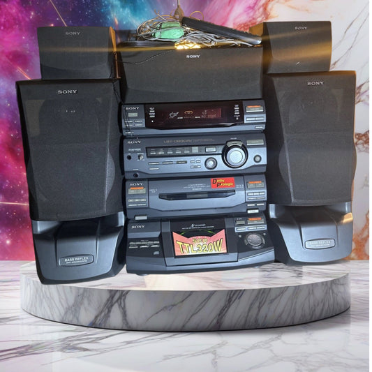 Vintage 1997 Sony LBT-D890AV Stereo System With Speakers Tested Working Monster