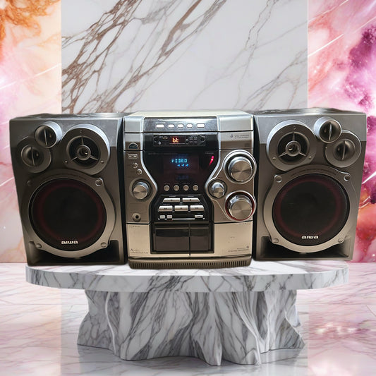 Aiwa CX-JN5 Comlact Stereo Double Cassette CD Player Working