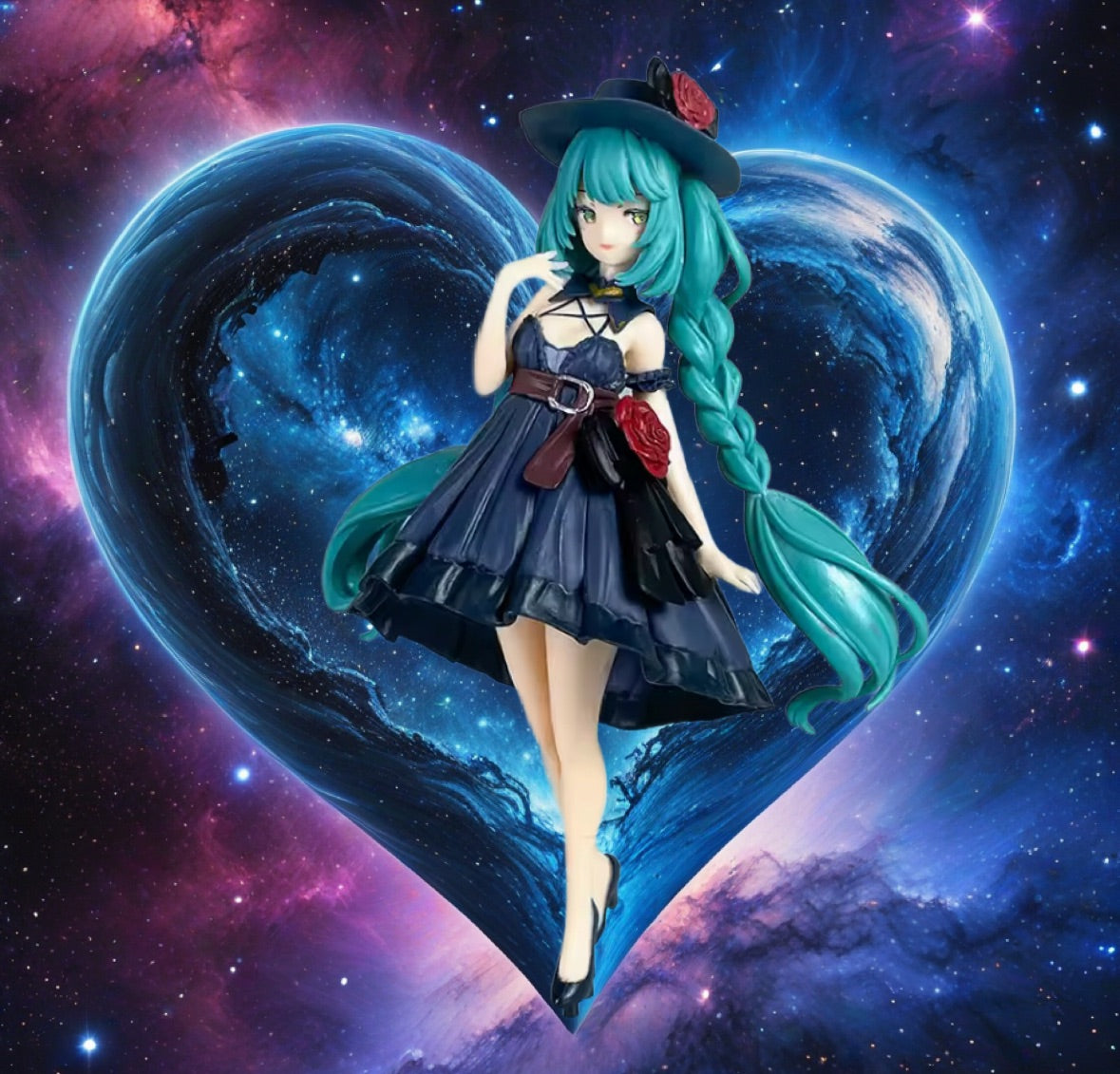 New Hatsune Miku Black Dress Beautiful Girls Anime Miku Rare Perfect Kid Gift 🎁