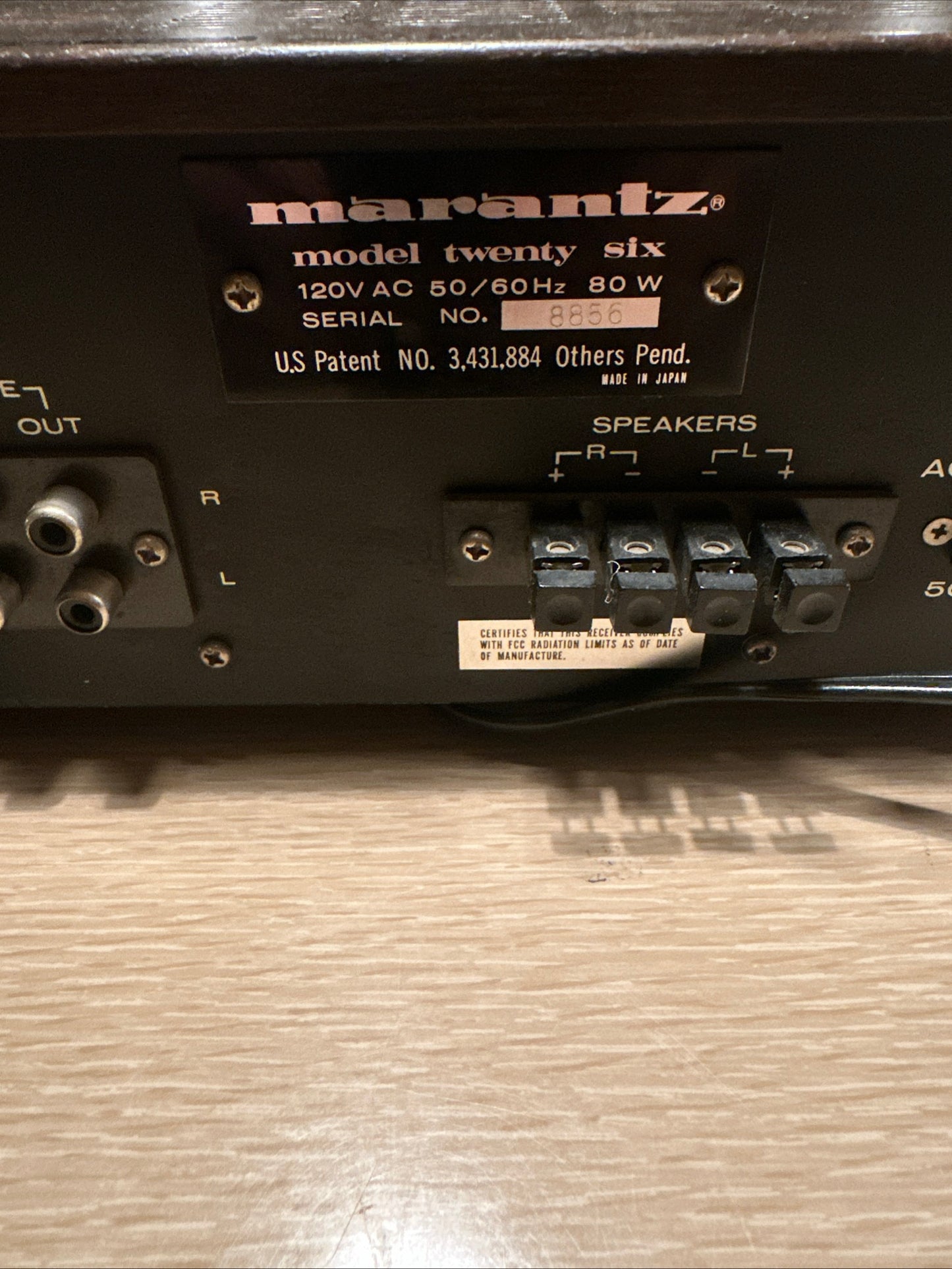 Marantz Model Twenty Six 26 Receiver VERY CLEAN & TESTED *ENGRAVED EDITION*💎