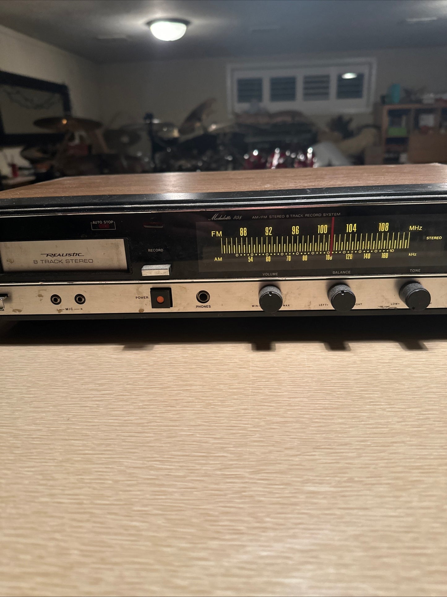 Realistic 8 Track Stereo Recorder AM/FM Radio 14-945B Modulette 808. Tested