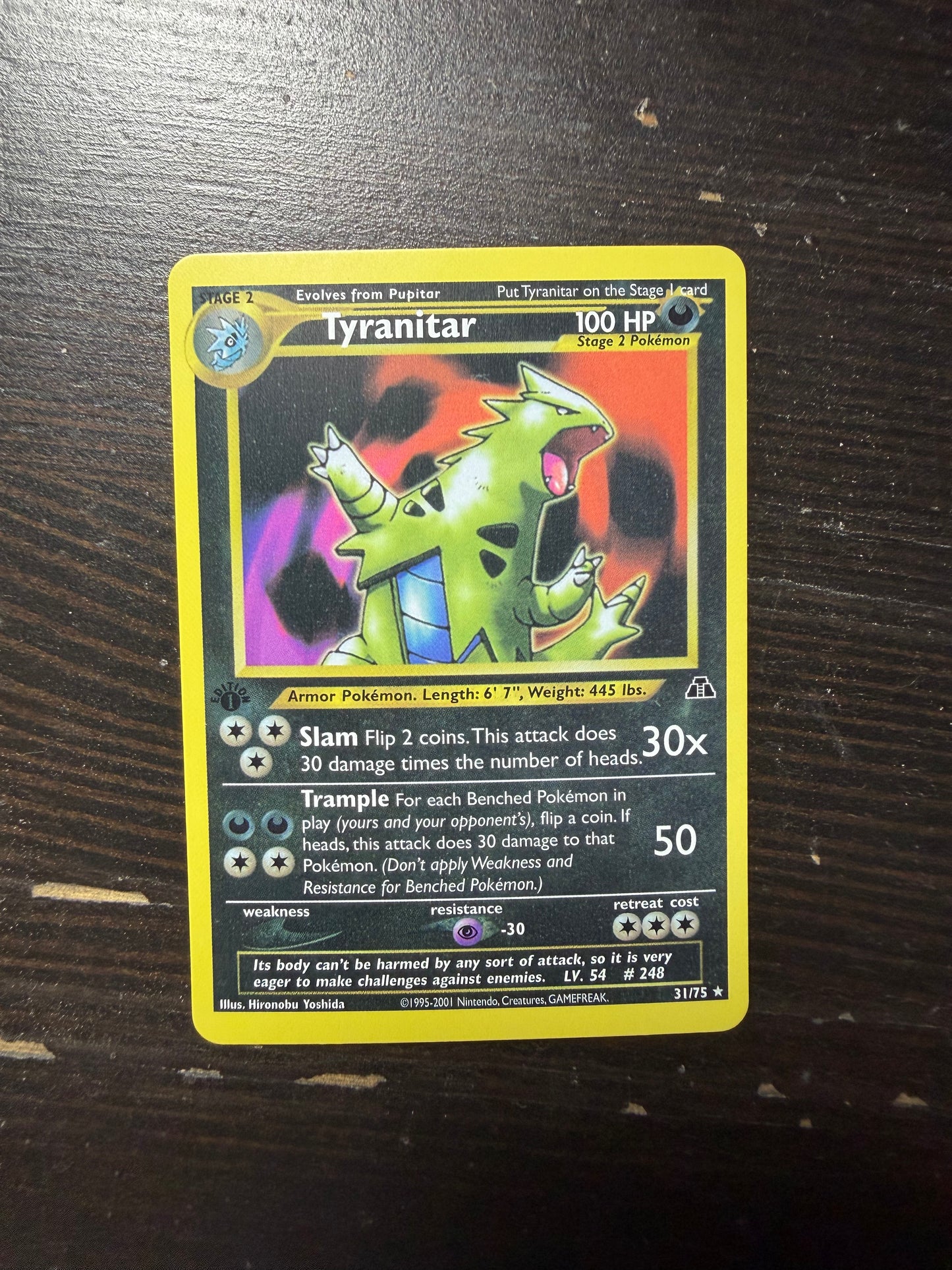Pokémon TYRANITAR 31/75 1st Edition Rare Neo Discovery - Near Mint 🍒