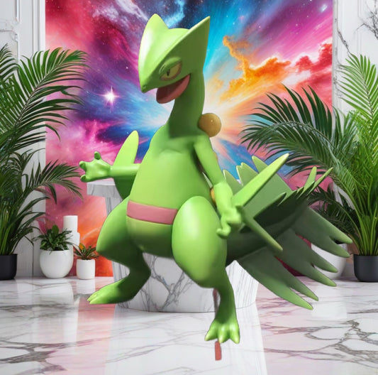 Brand New 10cm RarePokemon Sceptile Pvc Statue Action Figure With Box Gift