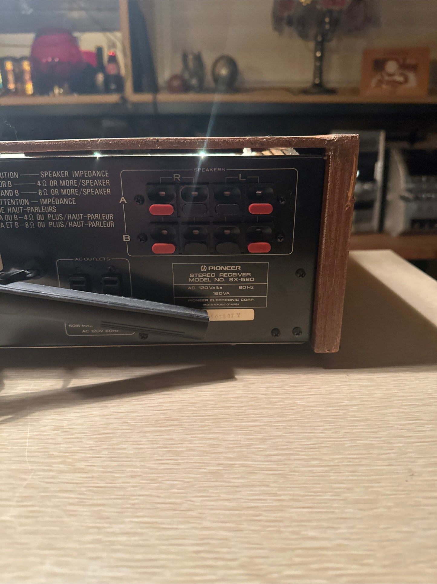 Pioneer SX 580 Stereo receiver. Recently Serviced. Excellent Condition W/ Manual