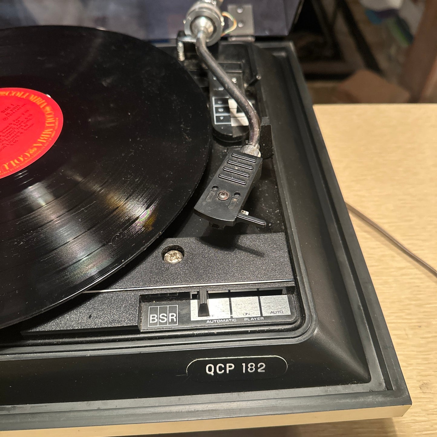 Vintage BSR QCP 182 Auto-glide Spindle Belt Drive Turntable Tested Very Rare🔥
