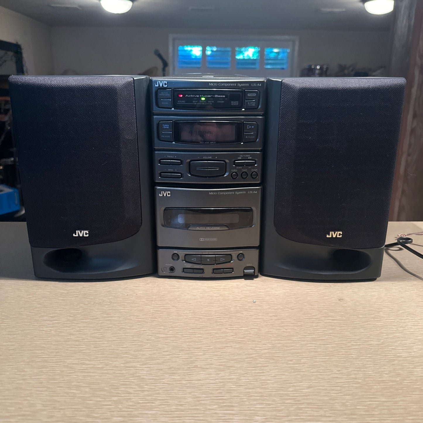 JVC UX-A4 Micro Stereo System Cassette CD Radio AUX Extremely Rare Tested Works