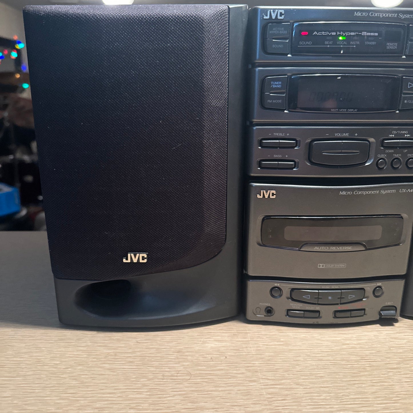 JVC UX-A4 Micro Stereo System Cassette CD Radio AUX Extremely Rare Tested Works
