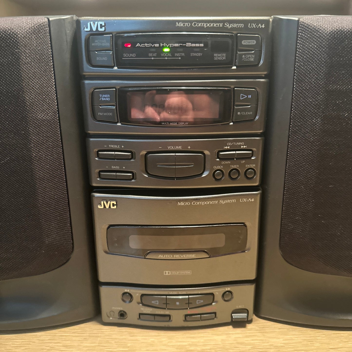 JVC UX-A4 Micro Stereo System Cassette CD Radio AUX Extremely Rare Tested Works