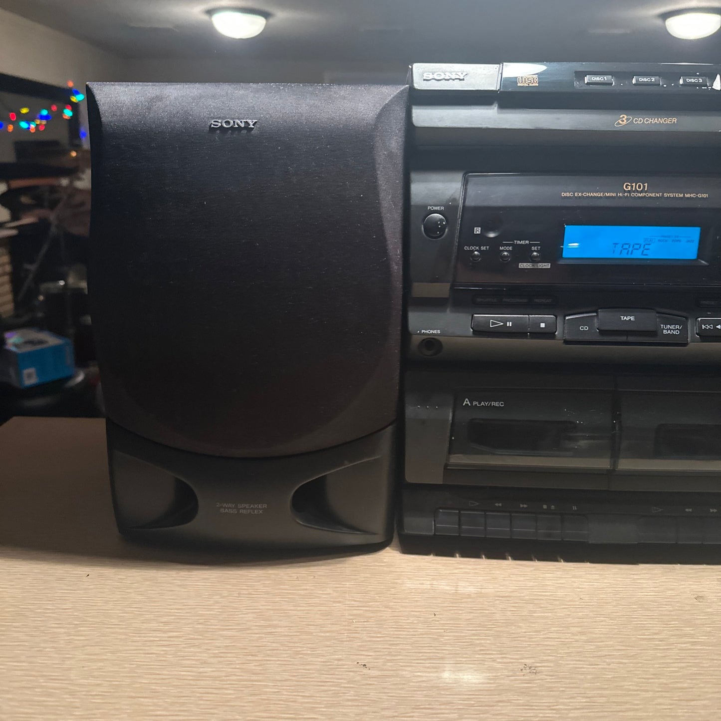 Sony MHC-G101 Compact Stereo System Cd Player Cassette Deck Tested Very Rare🔥