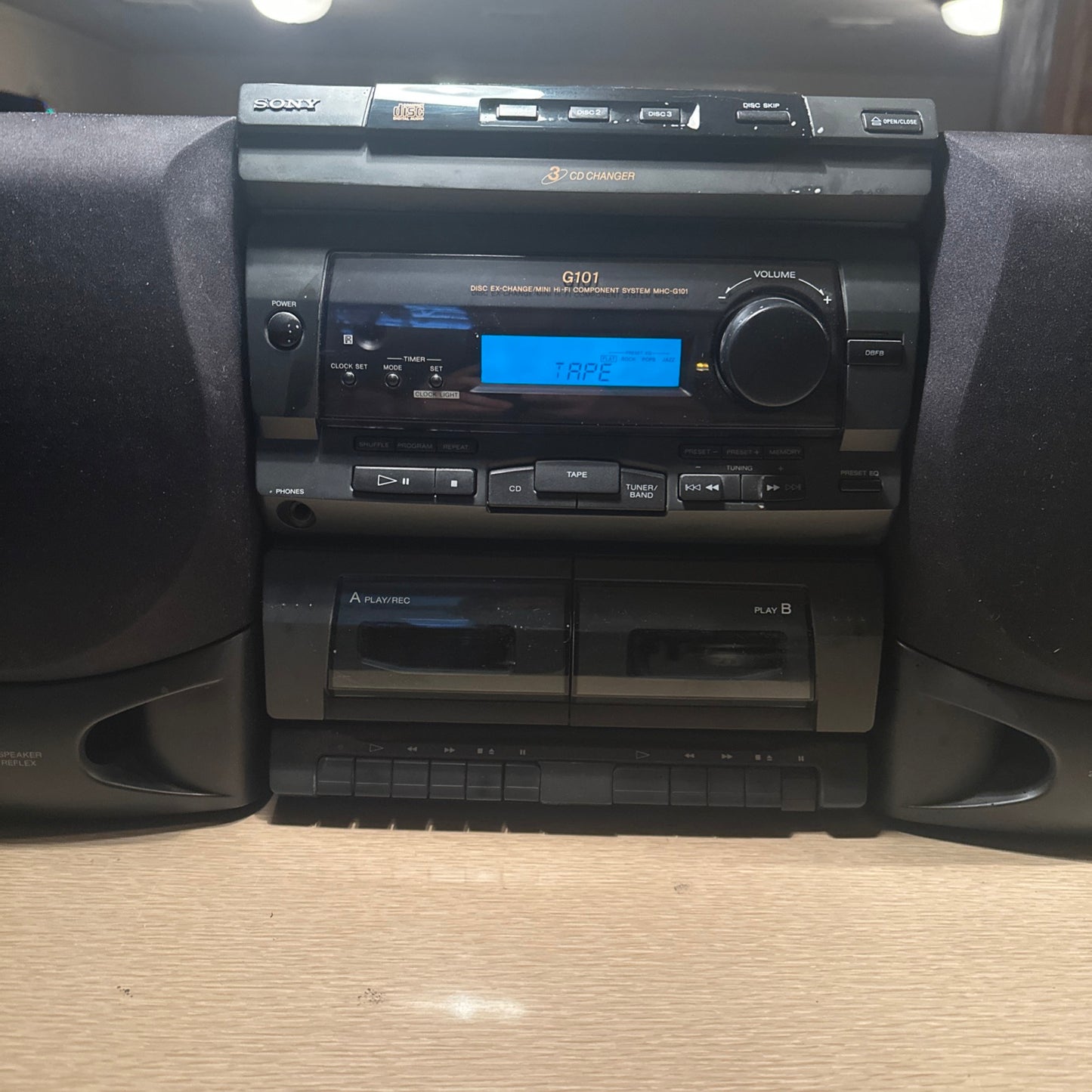 Sony MHC-G101 Compact Stereo System Cd Player Cassette Deck Tested Very Rare🔥