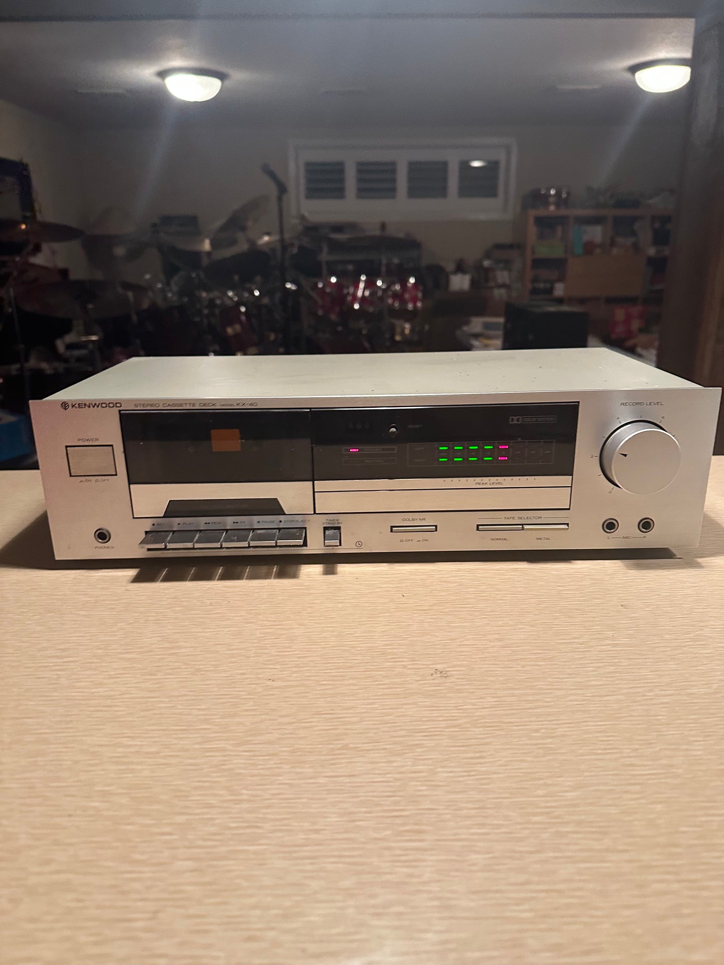 Kenwood KX-40 Silver Faced Stereo Cassette Deck Tested *New belts* Works Great🔥