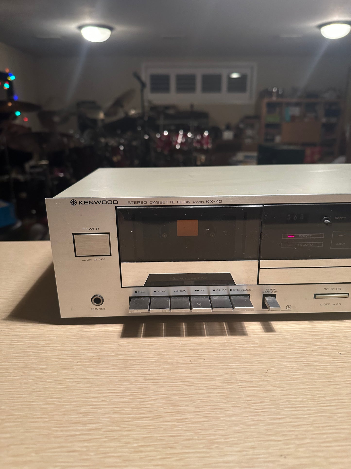 Kenwood KX-40 Silver Faced Stereo Cassette Deck Tested *New belts* Works Great🔥