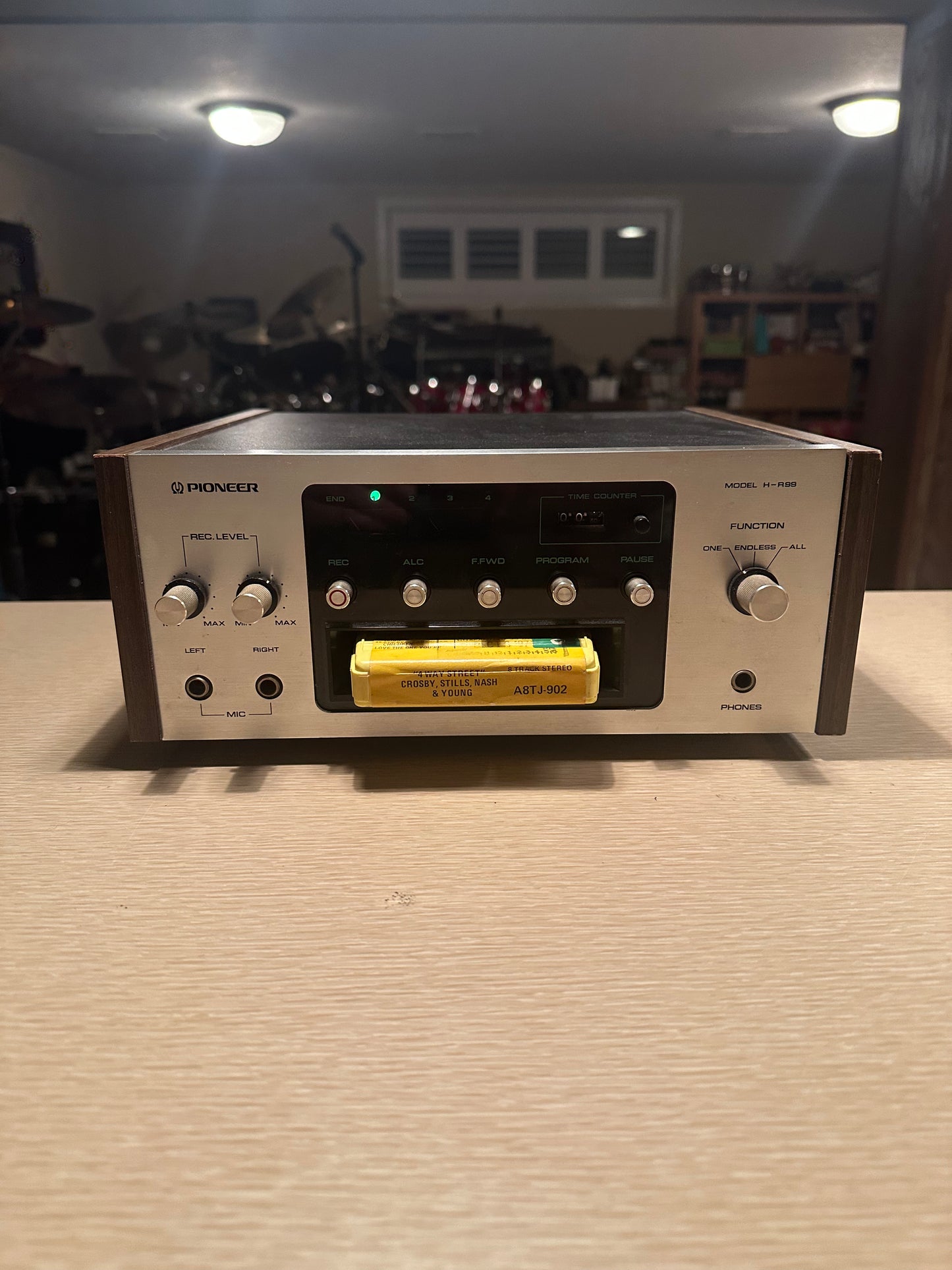 Pioneer H-R99 8 Track Tape Cartridge Player / Recorder Deck Tested Working Well