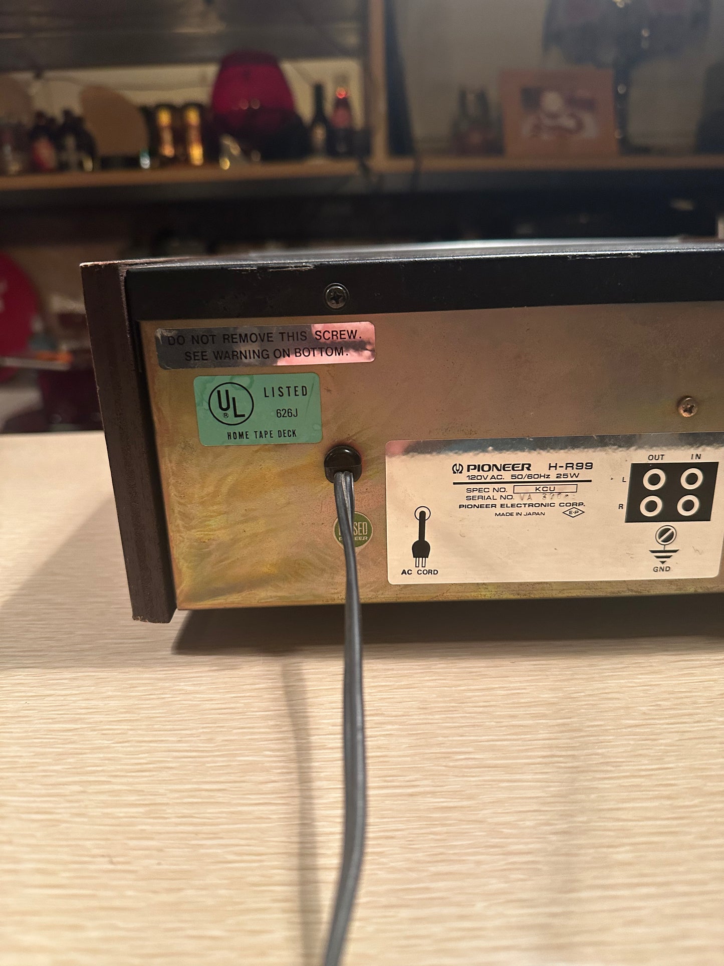 Pioneer H-R99 8 Track Tape Cartridge Player / Recorder Deck Tested Working Well