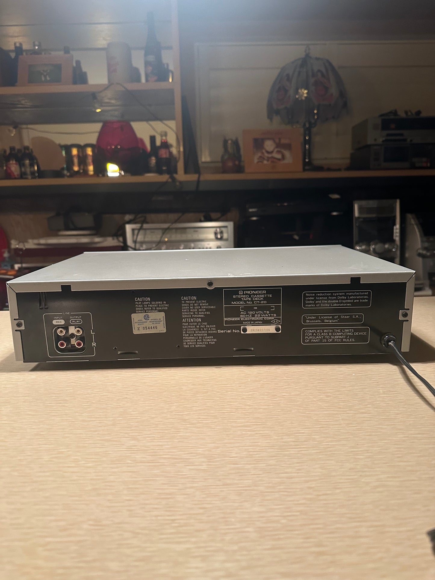 PIONEER CT-20 Stereo Cassette Tape Deck Vintage with Box - NEW BELTS + Manual🔥