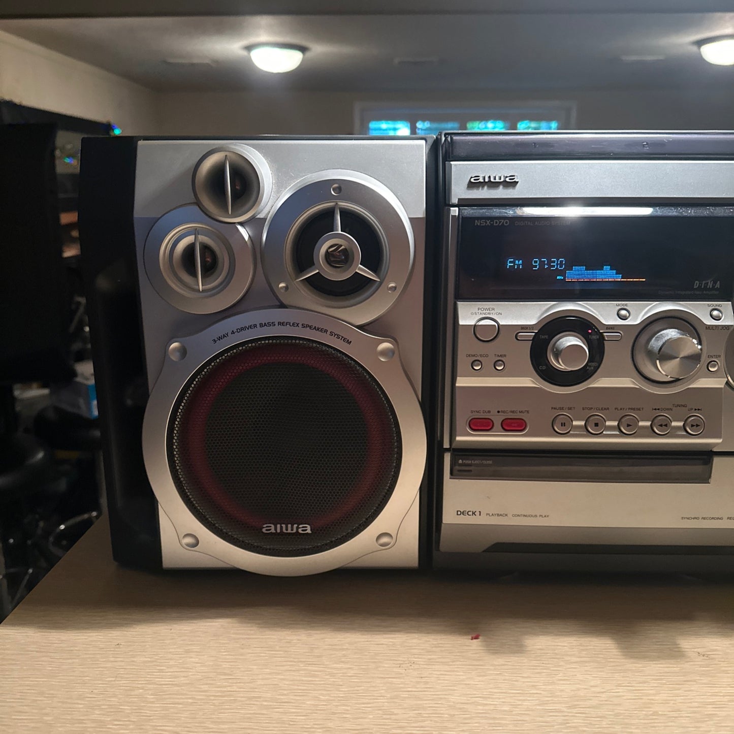 Aiwa Hi Fi Stereo Component System Model NSX-D70 400 WATT TOTAL POWER WORKING🔥