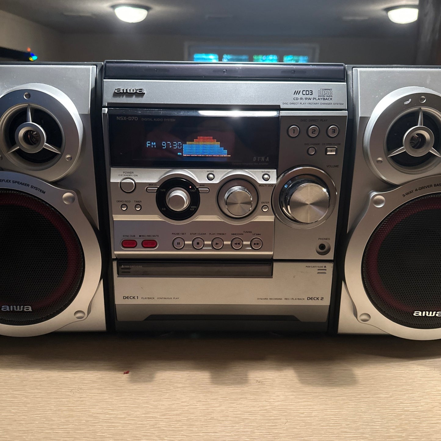 Aiwa Hi Fi Stereo Component System Model NSX-D70 400 WATT TOTAL POWER WORKING🔥