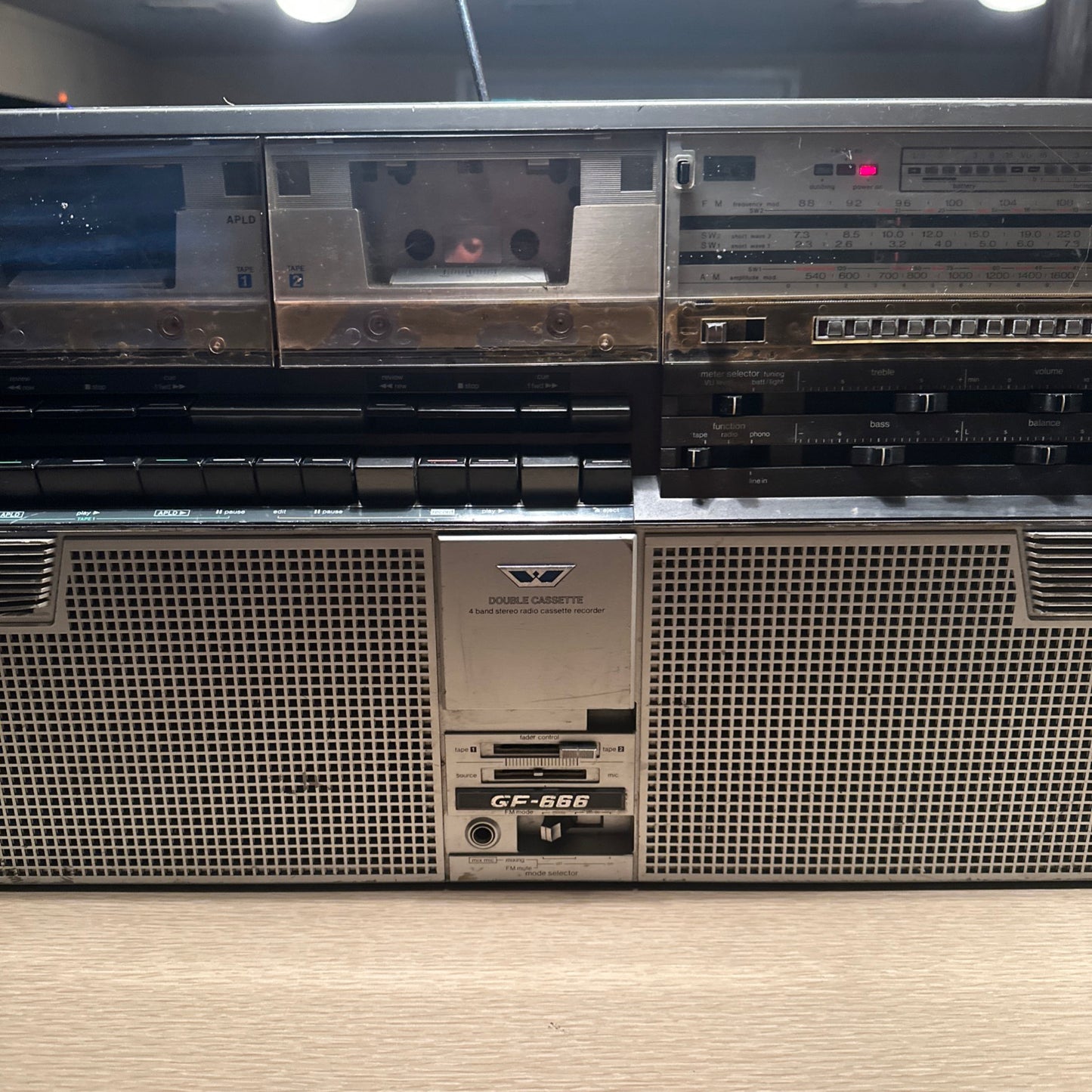 Sharp Gf-666 Boombox Cassette Am/Fm Stereo Both Decks And Radio Fully Working🔥