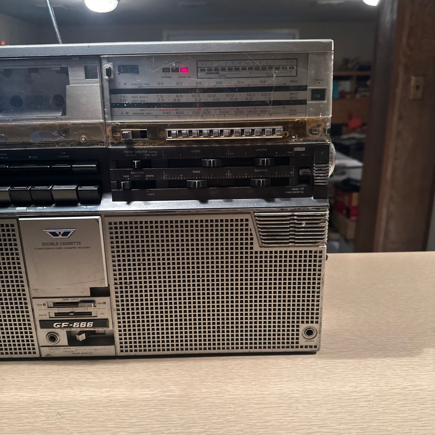 Sharp Gf-666 Boombox Cassette Am/Fm Stereo Both Decks And Radio Fully Working🔥