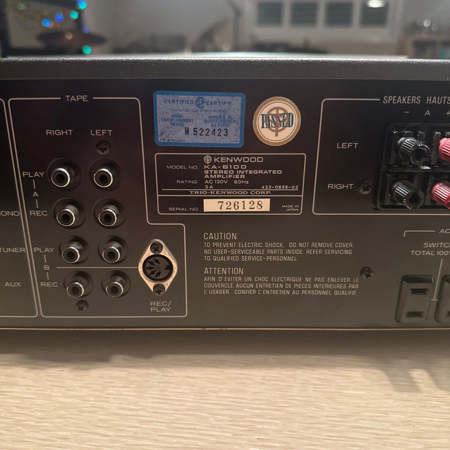 Vintage High Fidelity Audiophile Kenwood KA-6100 Integrated Amplifier CLEANED