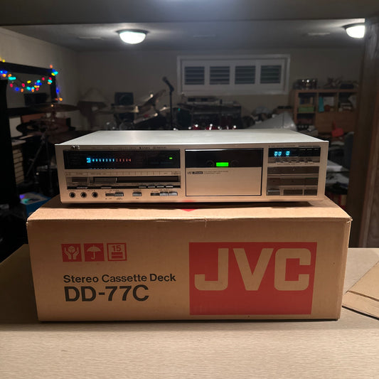 JVC DD-77 STEREO CASSETTE DECK X-CUT SA 3-HEAD DIRECT DRIVE NEAR MINT W/ BOX