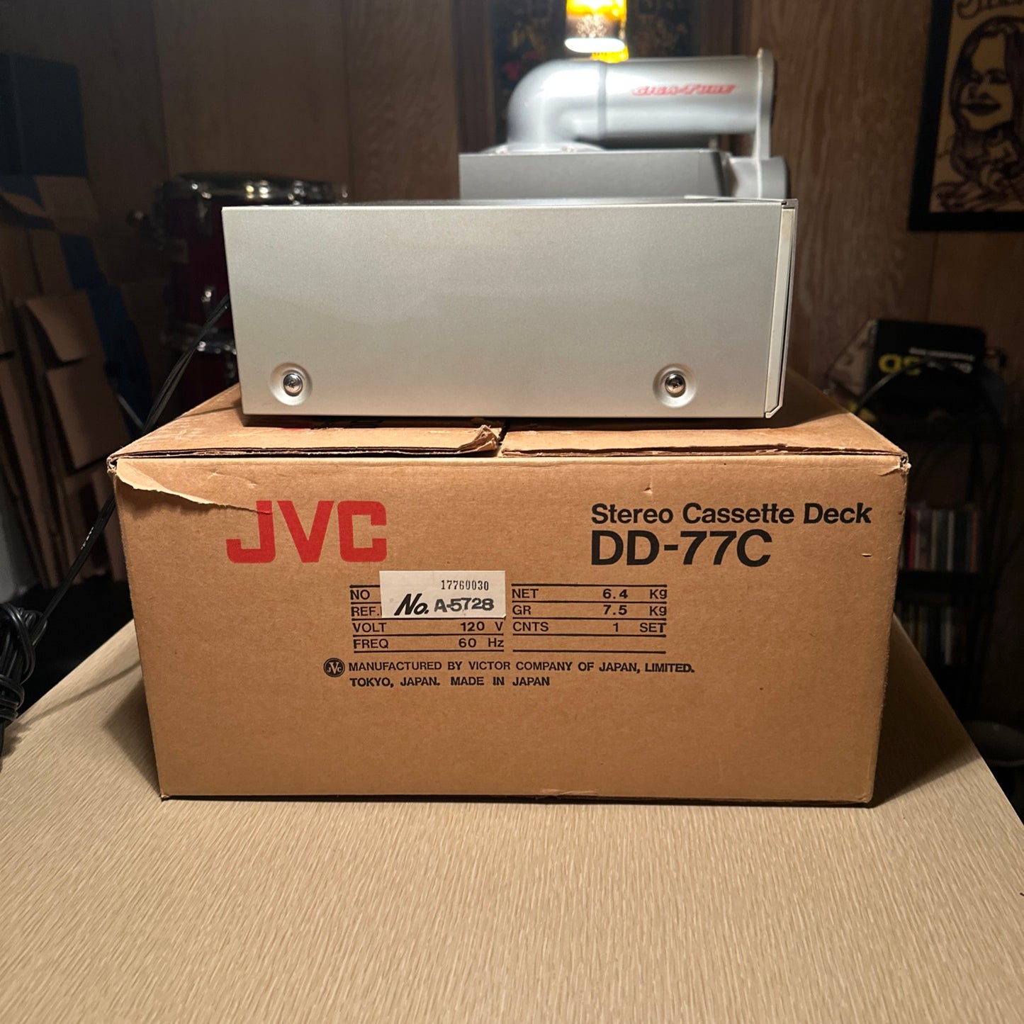 JVC DD-77 STEREO CASSETTE DECK X-CUT SA 3-HEAD DIRECT DRIVE NEAR MINT W/ BOX