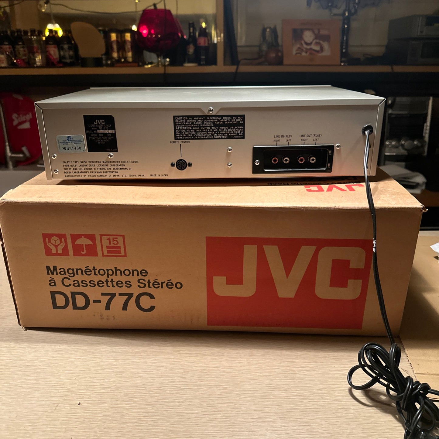 JVC DD-77 STEREO CASSETTE DECK X-CUT SA 3-HEAD DIRECT DRIVE NEAR MINT W/ BOX