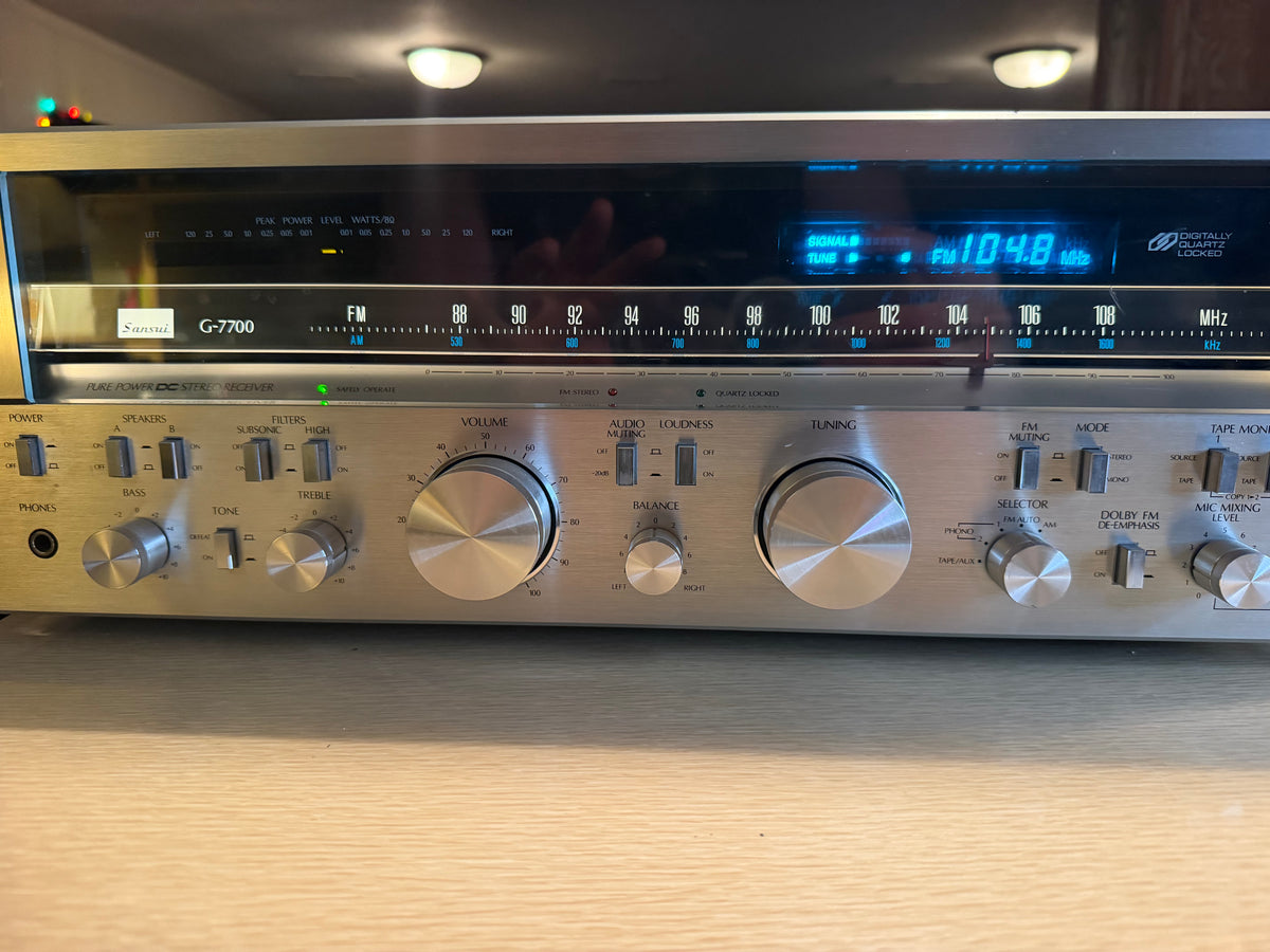 Sansui G-7700 Am/Fm Stereo Amplifier 120WPC Professionally Serviced NEAR MINT🔥