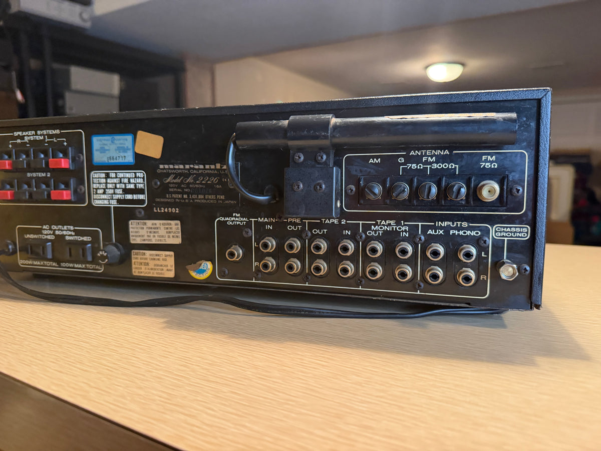 Marantz 2226 Vintage Am/Fm Stereo Receiver Fresh Pro Service Excellent Cnd🔥🎶