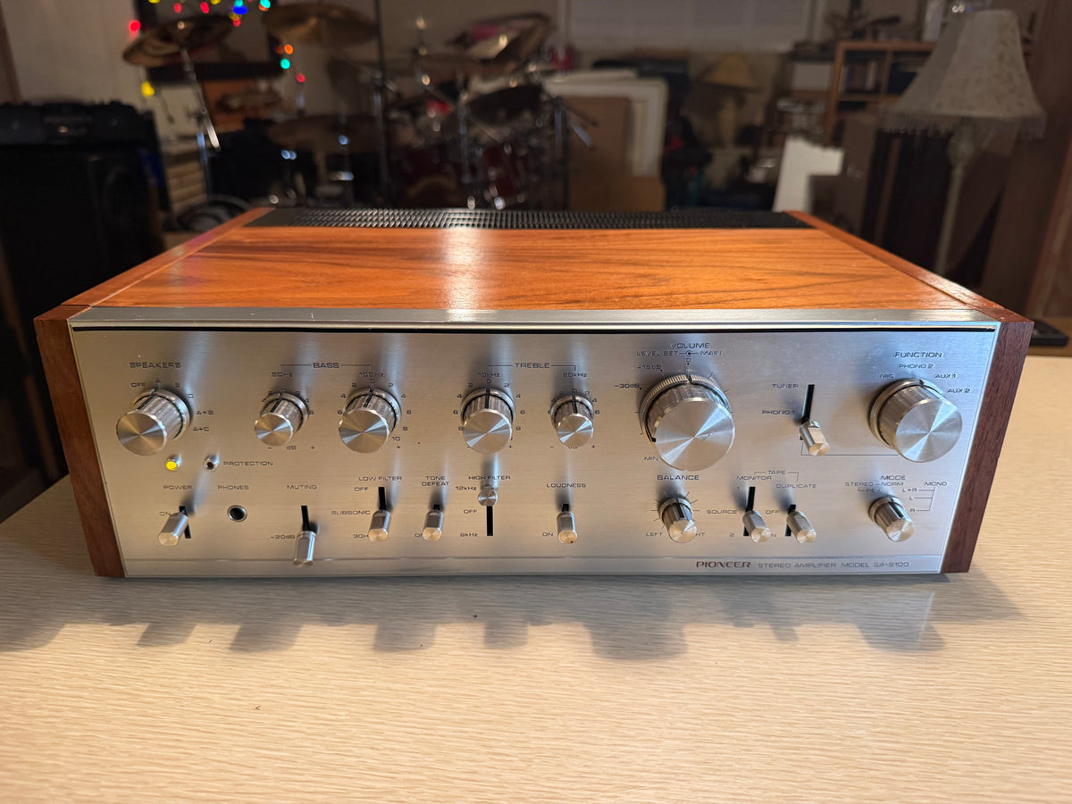 Pioneer SA-9100  Integrated Amplifier Silver Face Pro Serviced Excellent Cond🔥