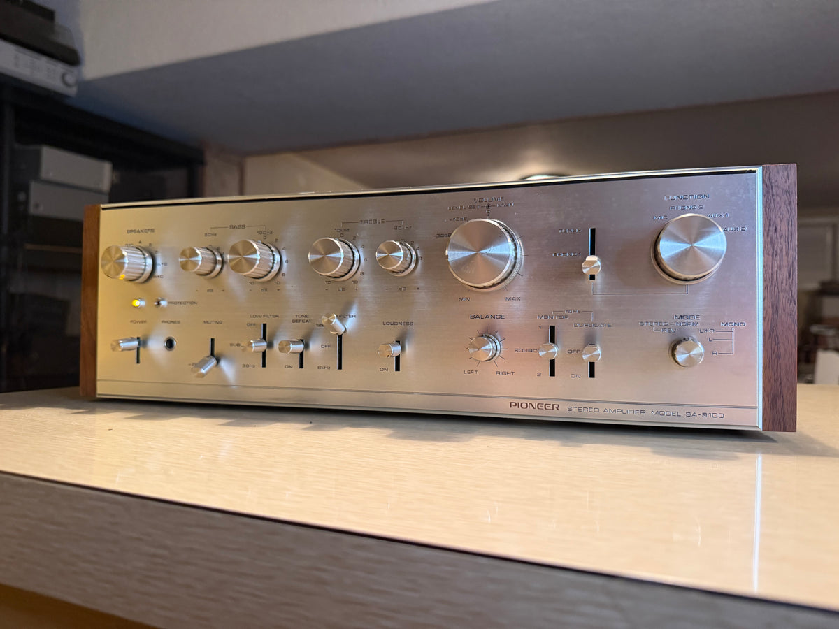 Pioneer SA-9100  Integrated Amplifier Silver Face Pro Serviced Excellent Cond🔥