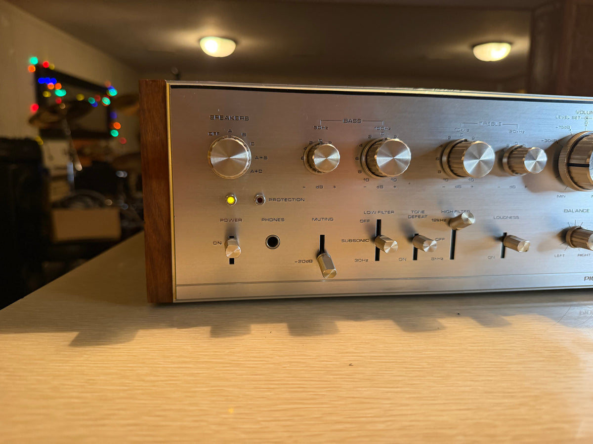 Pioneer SA-9100  Integrated Amplifier Silver Face Pro Serviced Excellent Cond🔥