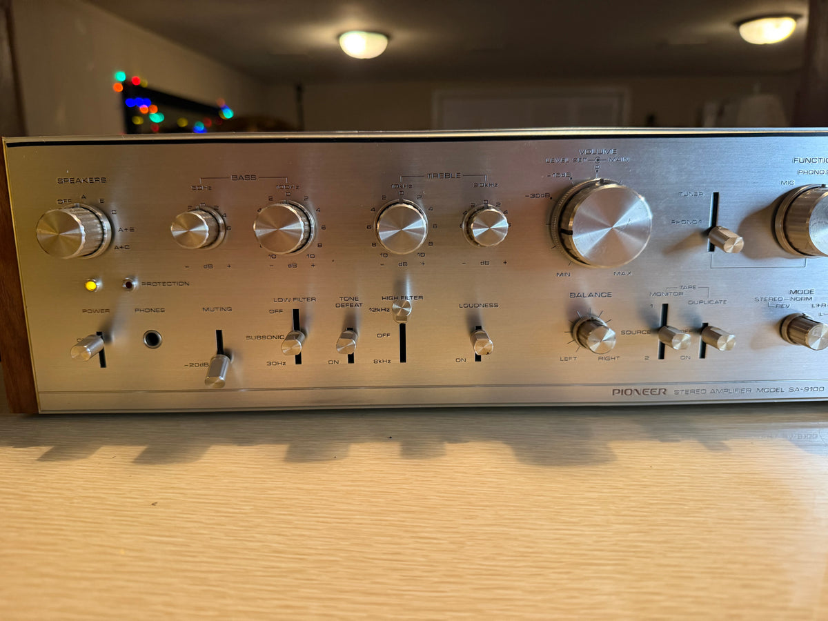Pioneer SA-9100  Integrated Amplifier Silver Face Pro Serviced Excellent Cond🔥