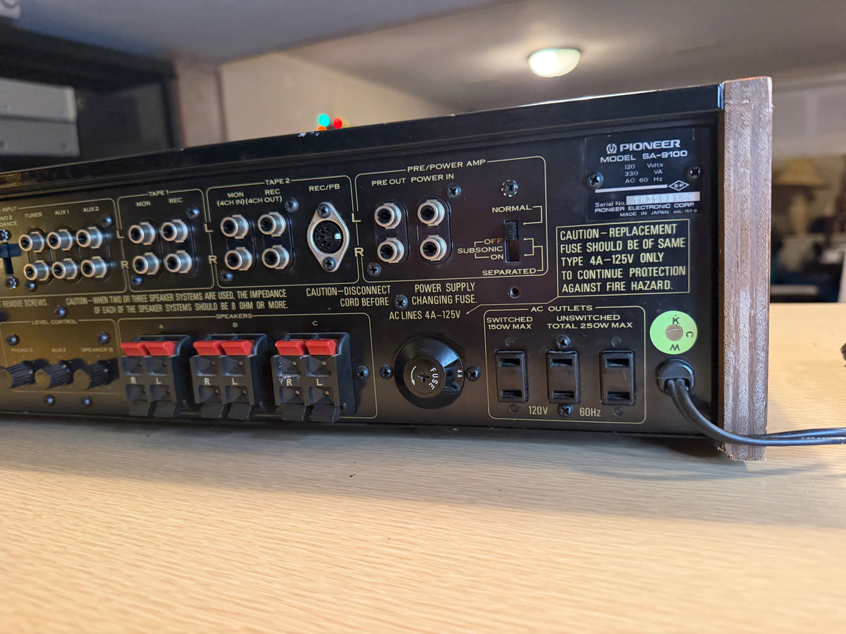 Pioneer SA-9100  Integrated Amplifier Silver Face Pro Serviced Excellent Cond🔥