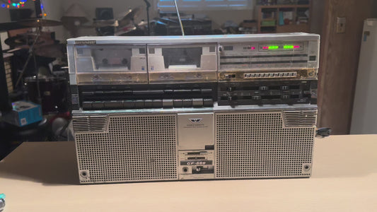 Sharp Gf-666 Boombox Cassette Am/Fm Stereo Both Decks And Radio Fully Working🔥